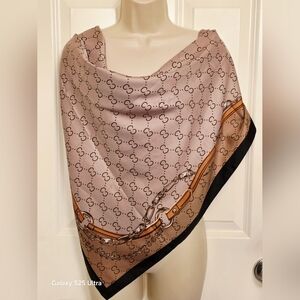 Elegant Patterned Silk Scarf